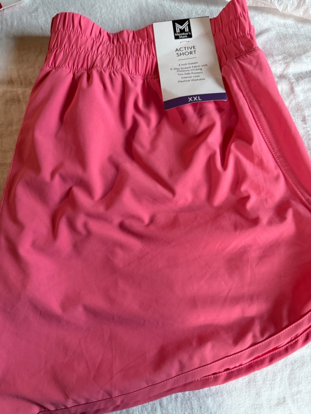 Member's Mark Pink Active Shorts  XXL Women's NWT